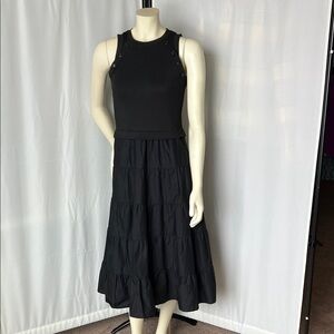 NWT Nicole Miller Black Maxi Dress